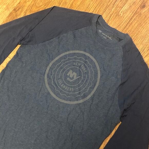 Travis Mathew Ditton NHL New York Islanders Long Sleeve Raglan Shirt Size Small - Picture 1 of 9
